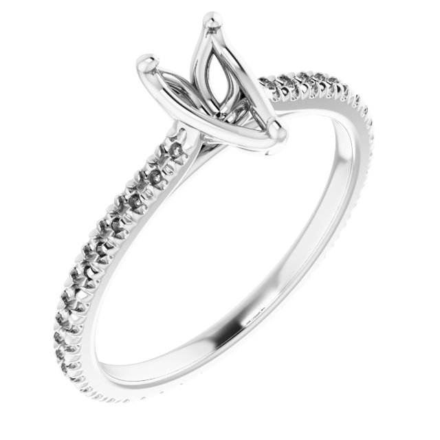 Accented Eternity-Style Engagement Ring