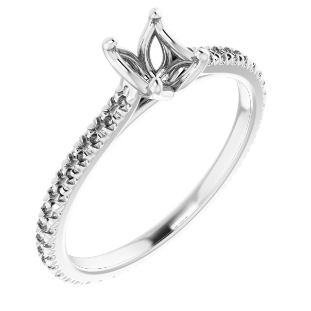 Accented Eternity-Style Engagement Ring