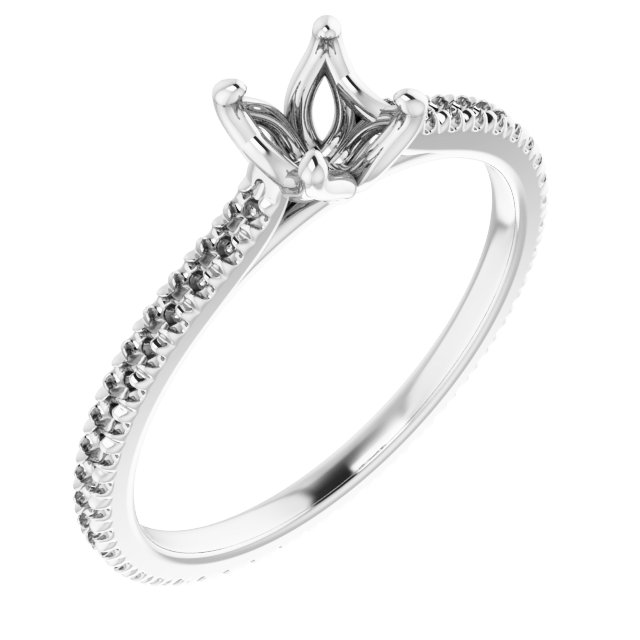 Accented Eternity-Style Engagement Ring