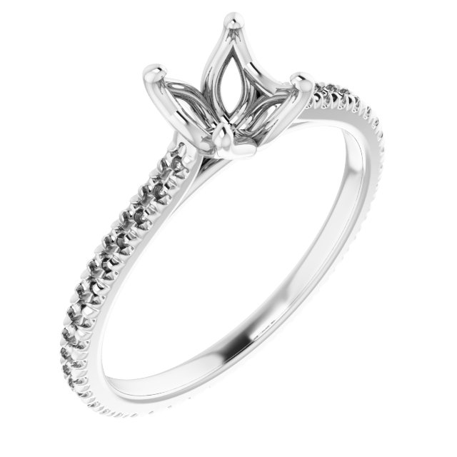 Accented Eternity-Style Engagement Ring