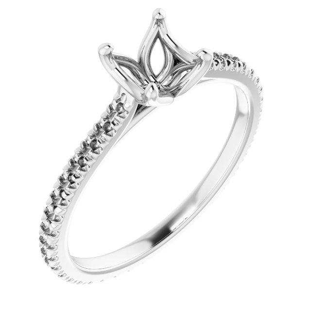 Accented Eternity-Style Engagement Ring