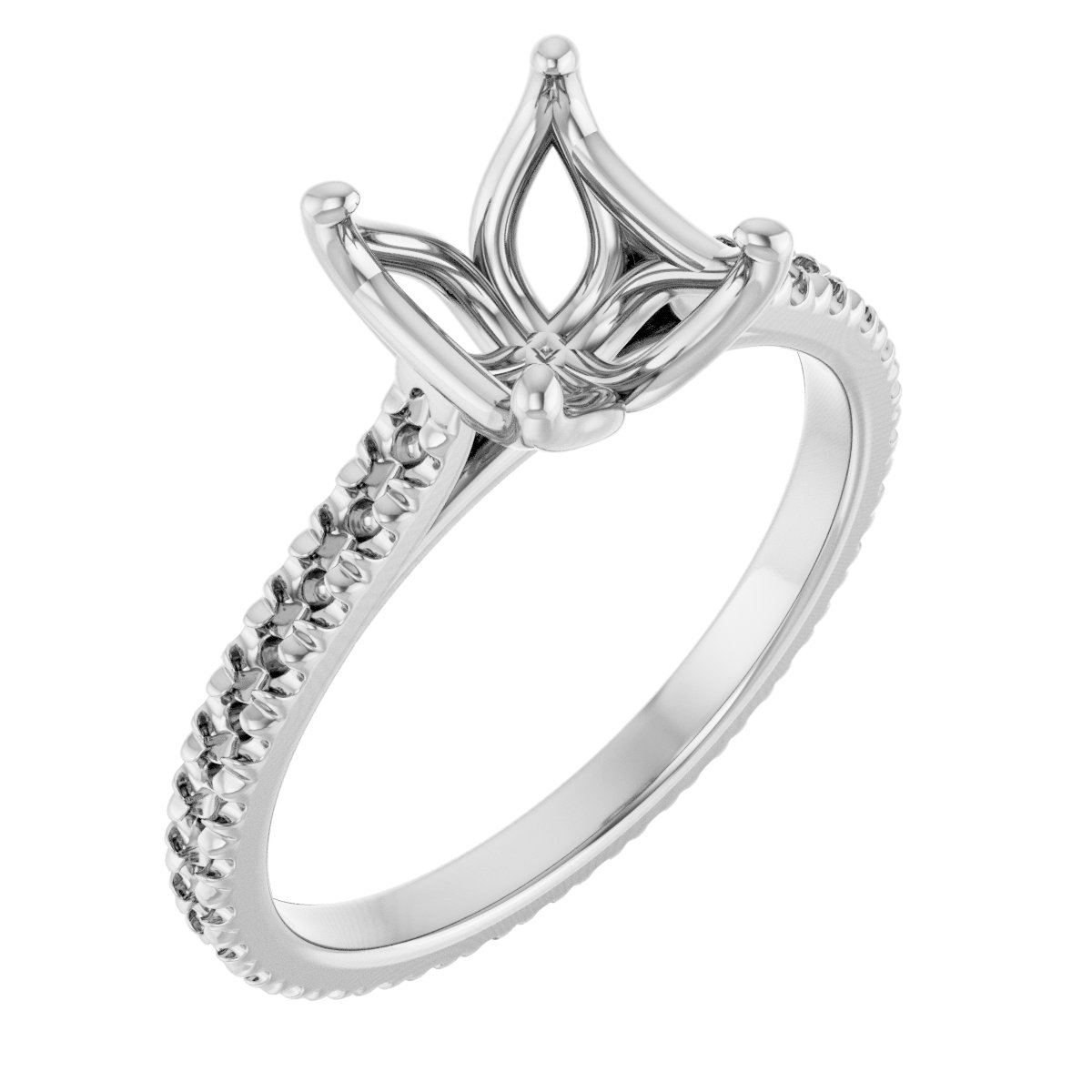 Accented Eternity-Style Engagement Ring