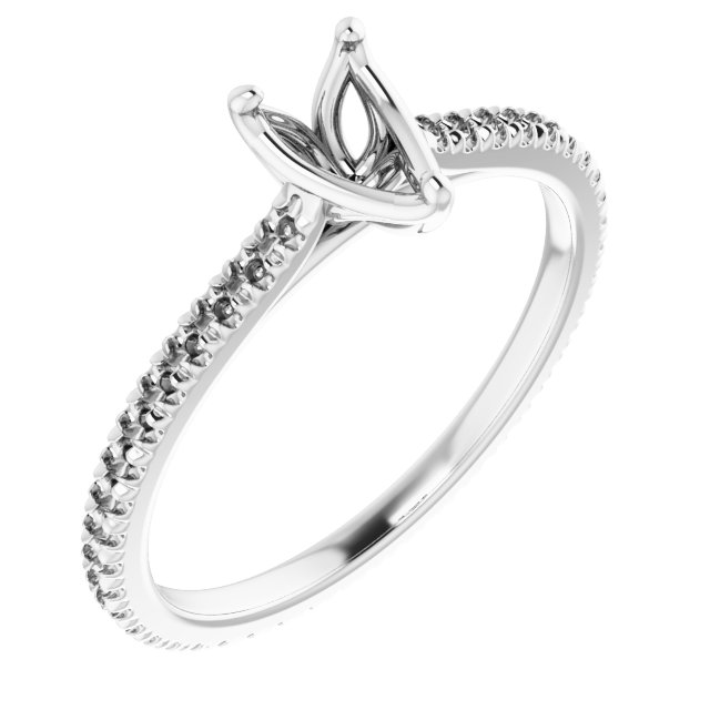 Accented Eternity-Style Engagement Ring