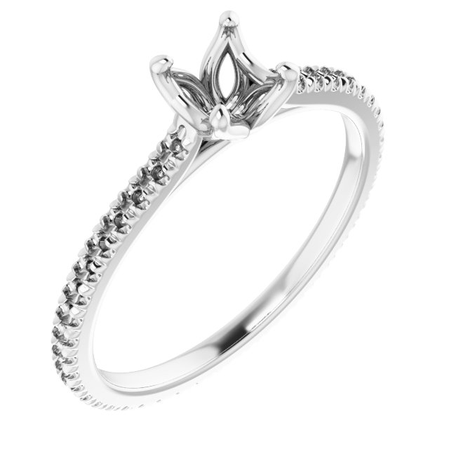 Accented Eternity-Style Engagement Ring
