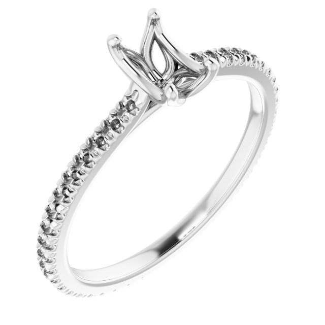 Accented Eternity-Style Engagement Ring