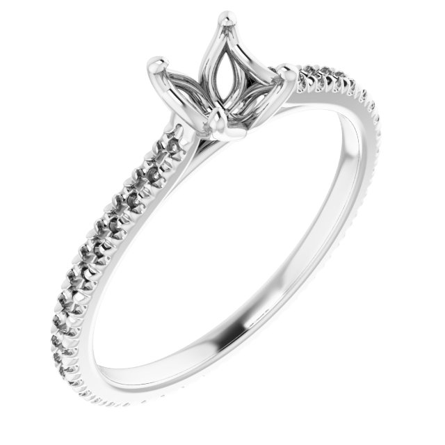 Accented Eternity-Style Engagement Ring