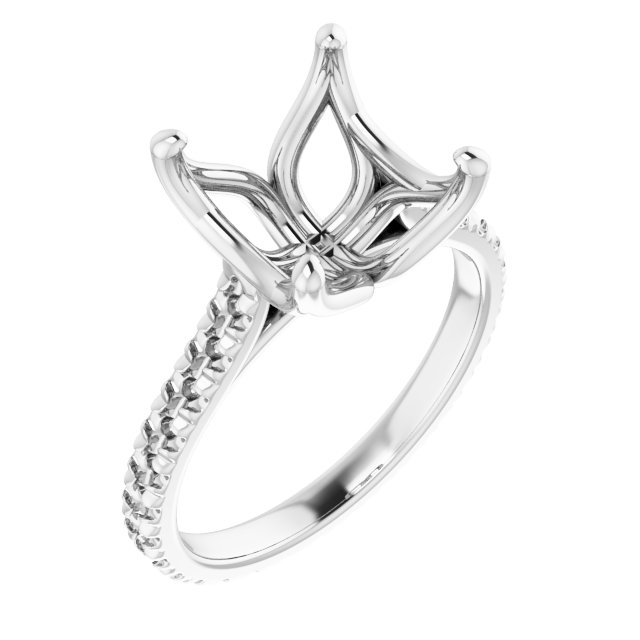 Accented Eternity-Style Engagement Ring
