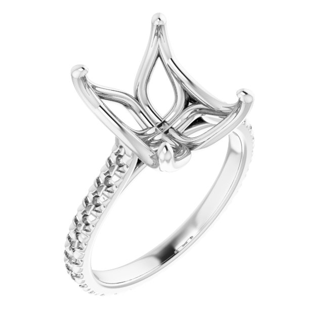 Accented Eternity-Style Engagement Ring