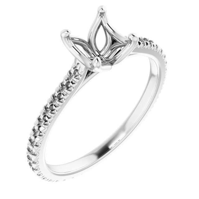 Accented Eternity-Style Engagement Ring