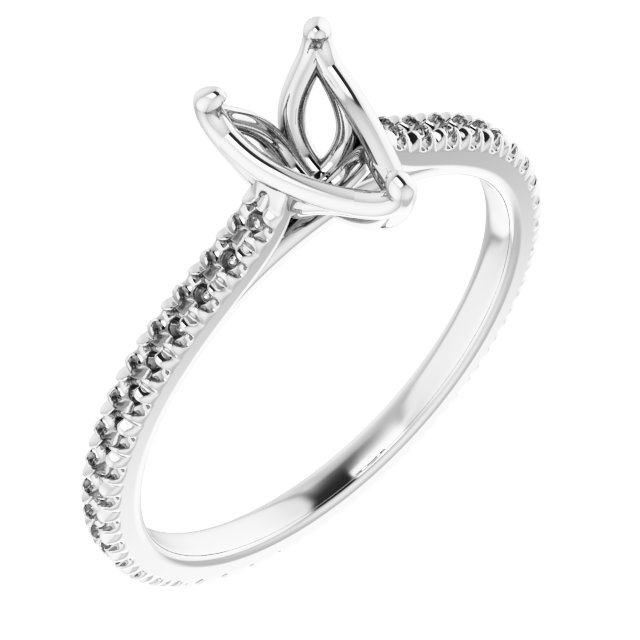 Accented Eternity-Style Engagement Ring
