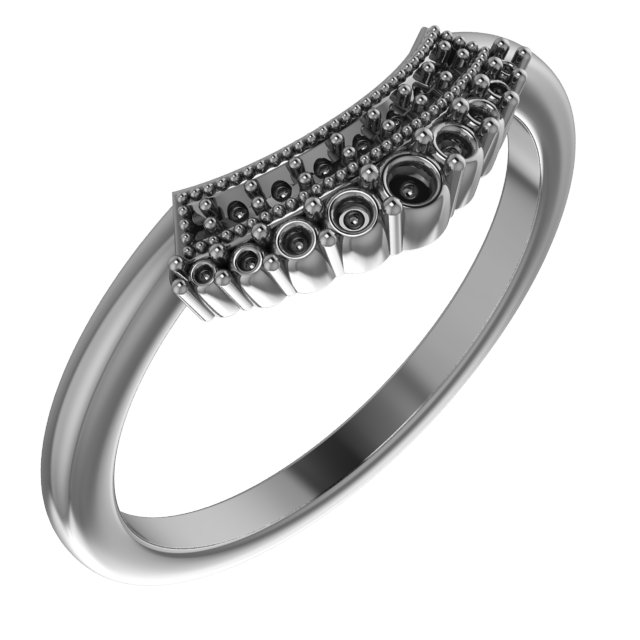 124091 / Neosadený / Sterling Silver / Poliert / Contour Band Mounting