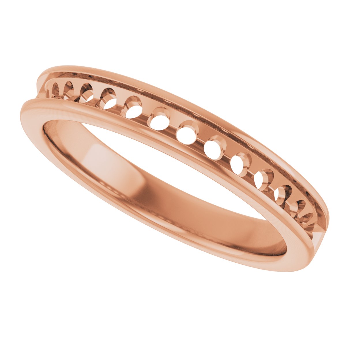 14K Rose 1/2 CTW Lab-Grown Diamond Anniversary Band