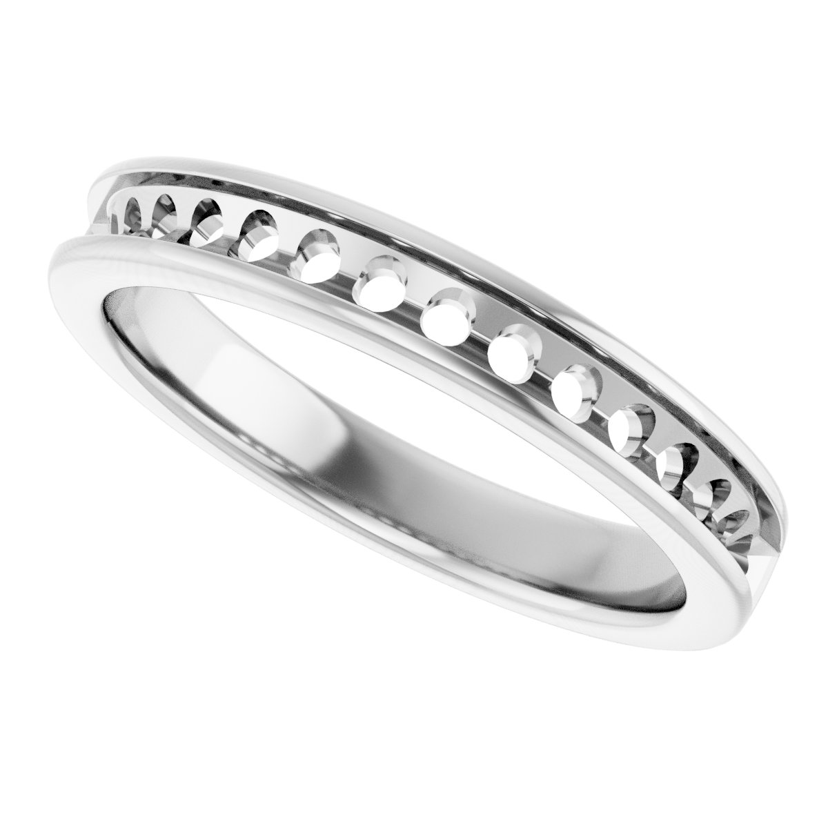 14K White 1/2 CTW Lab-Grown Diamond Anniversary Band