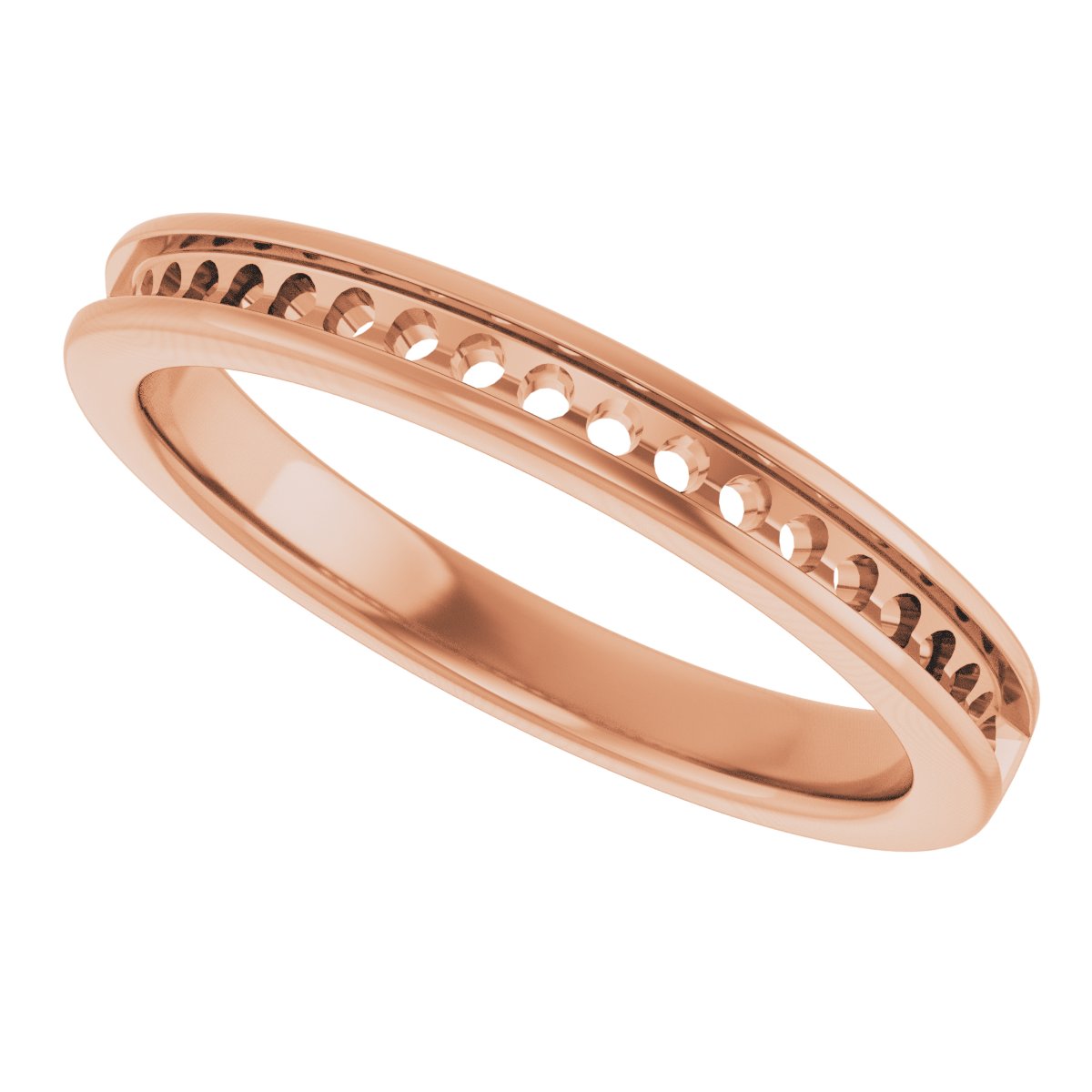 14K Rose 1/5 CTW Diamond Anniversary Band