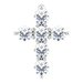 14K White 1/6 CTW Natural Diamond Cross Pendant