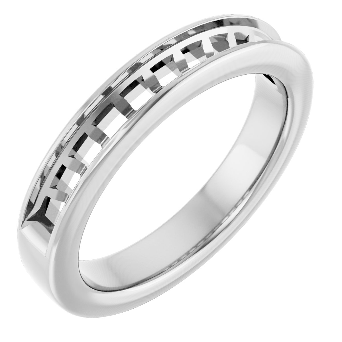 14K White 1 CTW Diamond Anniversary Band  