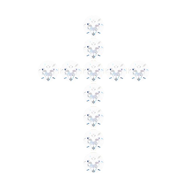 14K White .25 CTW Lab Grown Diamond Cross Pendant Ref 21558828