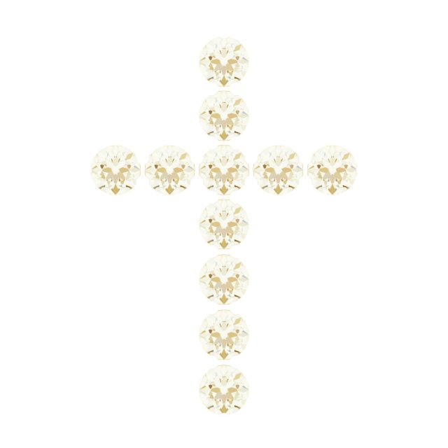 14K Yellow 1/4 CTW Lab-Grown Diamond Cross Pendant