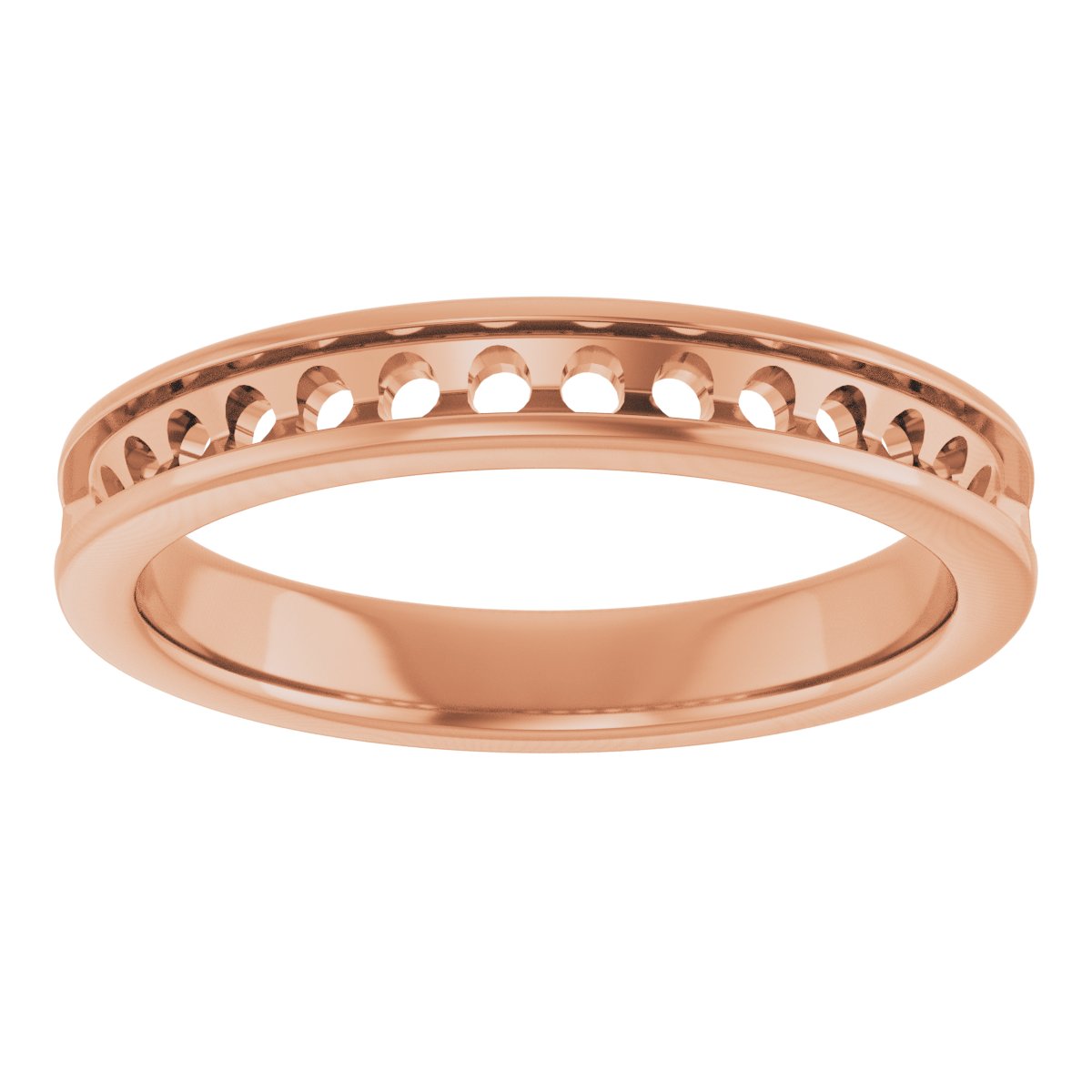 14K Rose 1/2 CTW Lab-Grown Diamond Anniversary Band