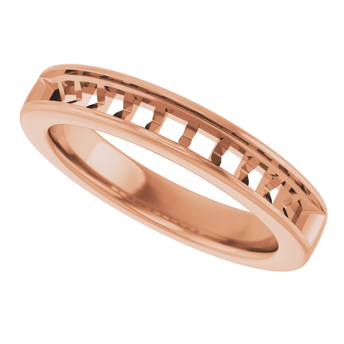 14K Rose 1 CTW Diamond Anniversary Band  