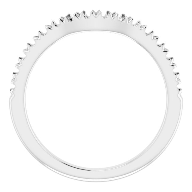 7x7 mm Square Wedding Band Mounting view 2