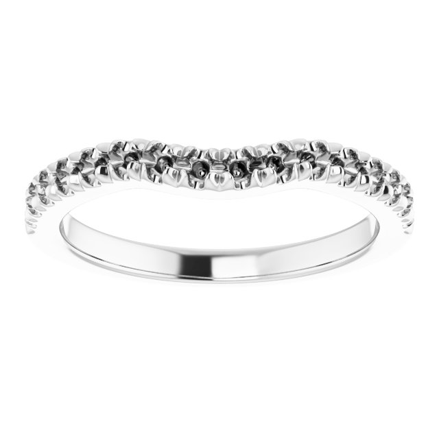 7x7 mm Square Wedding Band Mounting view 3