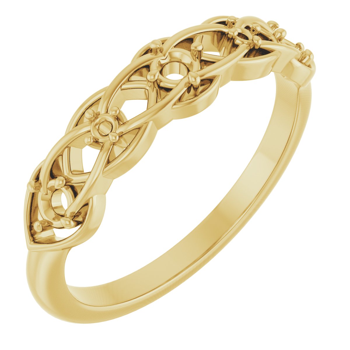 14K Yellow 1/5 CTW Diamond Stackable Ring