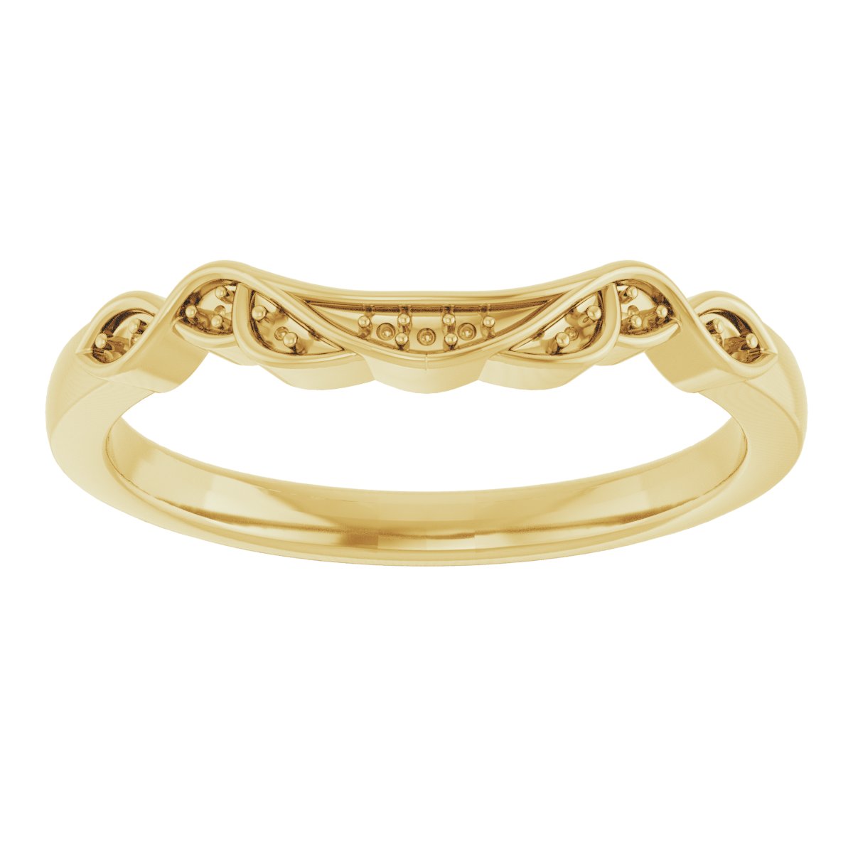14K Yellow .03 CTW Natural Diamond Matching Band-3