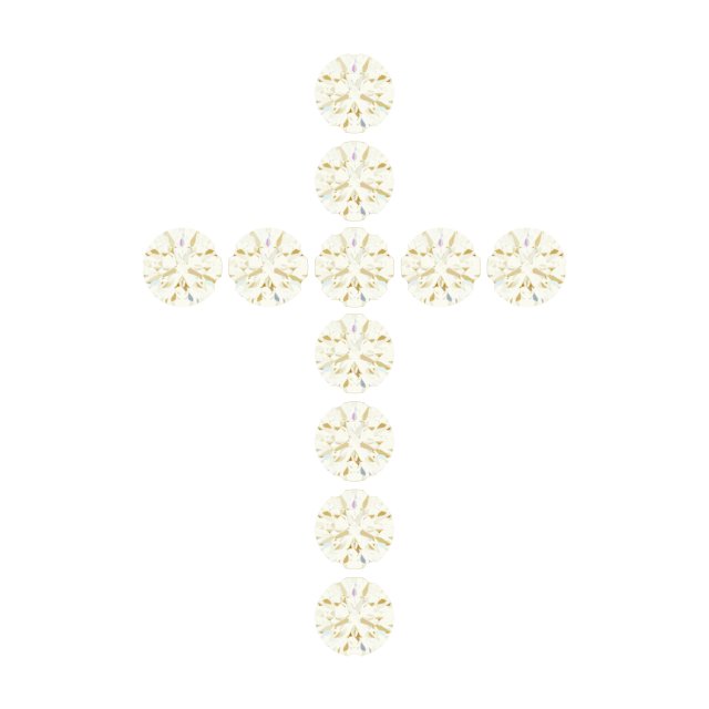 14K Yellow 3/8 CTW Natural Diamond Cross Pendant