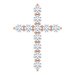 14K Rose 3/8 CTW Natural Diamond Cross Pendant