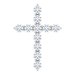 Platinum 3/8 CTW Natural Diamond Cross Pendant