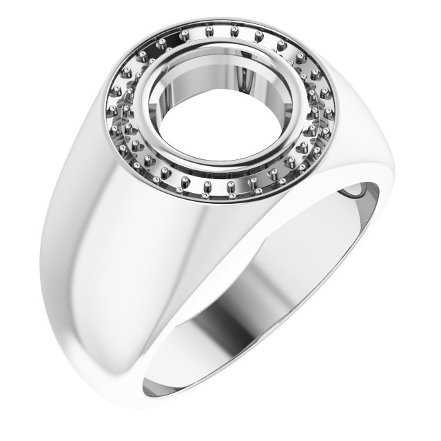 Bezel-Set Halo-Style Ring