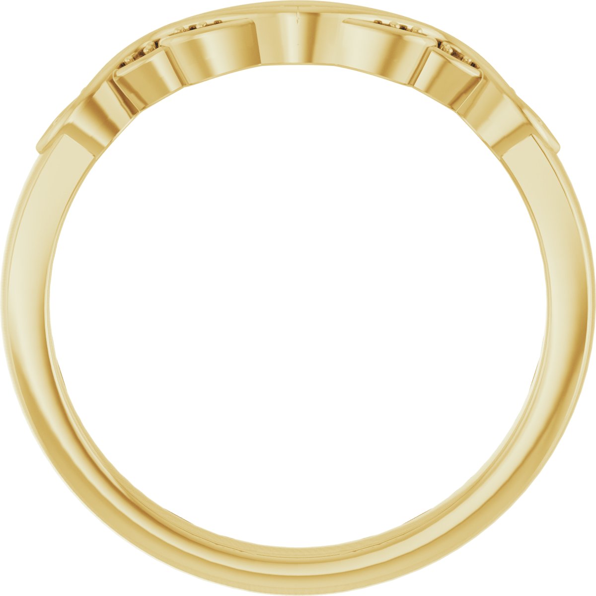 14K Yellow .03 CTW Natural Diamond Matching Band-2