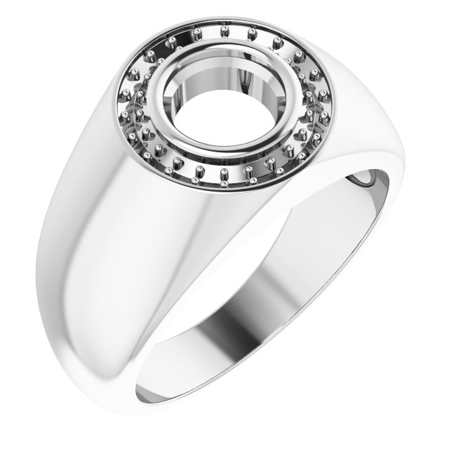 Bezel-Set Halo-Style Ring