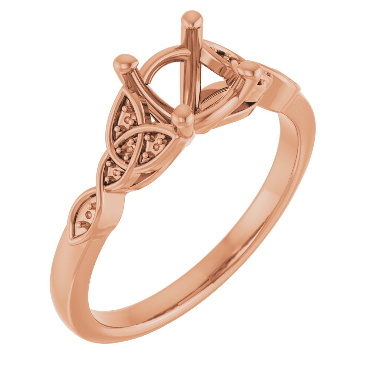 Accented Celtic-Inspired Engagement Ring or Band