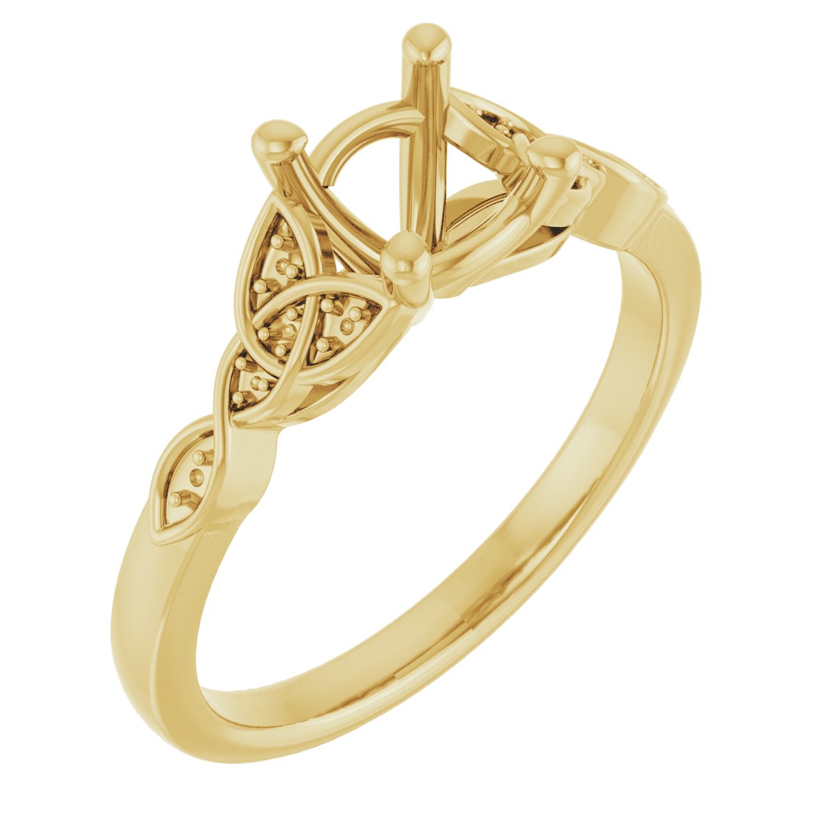 Accented Celtic-Inspired Engagement Ring or Band