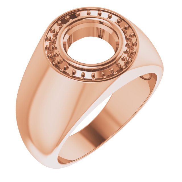 Bezel-Set Halo-Style Ring