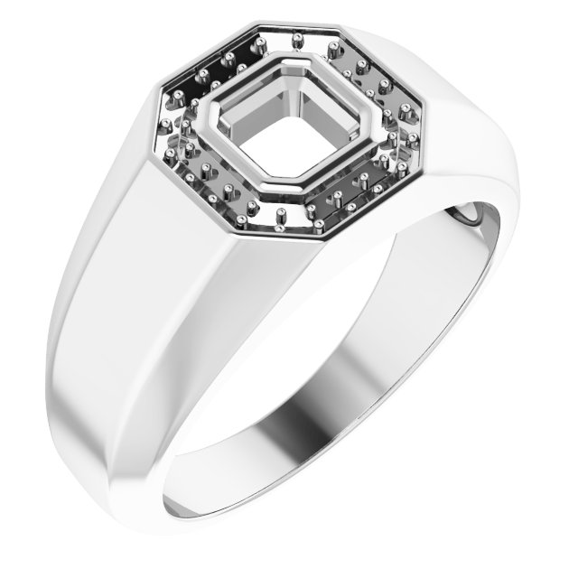 Bezel-Set Halo-Style Ring