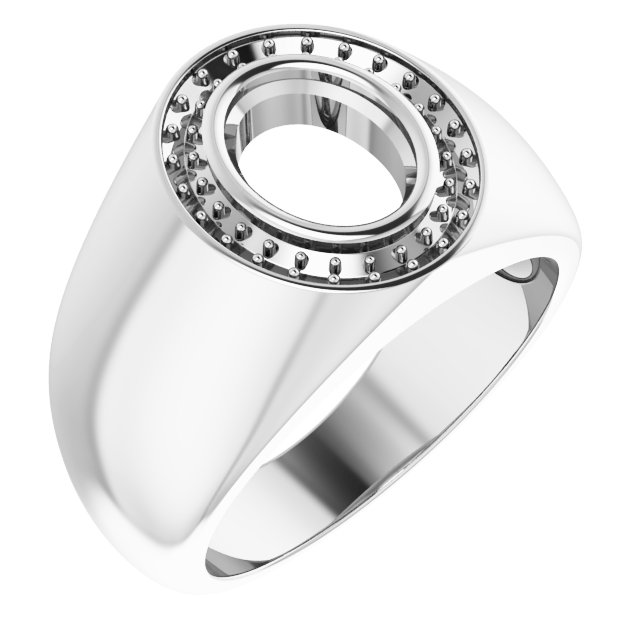 Bezel-Set Halo-Style Ring