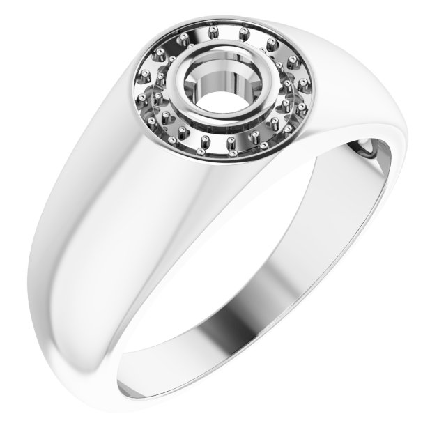 Bezel-Set Halo-Style Ring