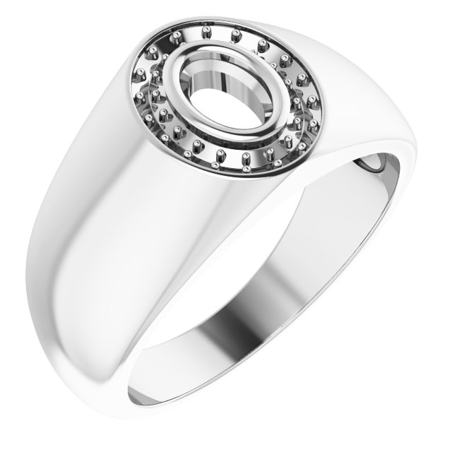 Bezel-Set Halo-Style Ring