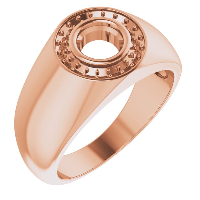 Bezel-Set Halo-Style Ring