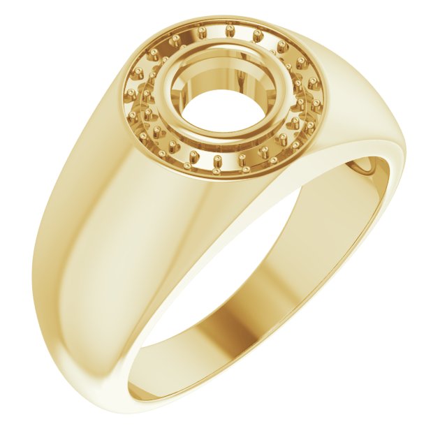 Bezel-Set Halo-Style Ring