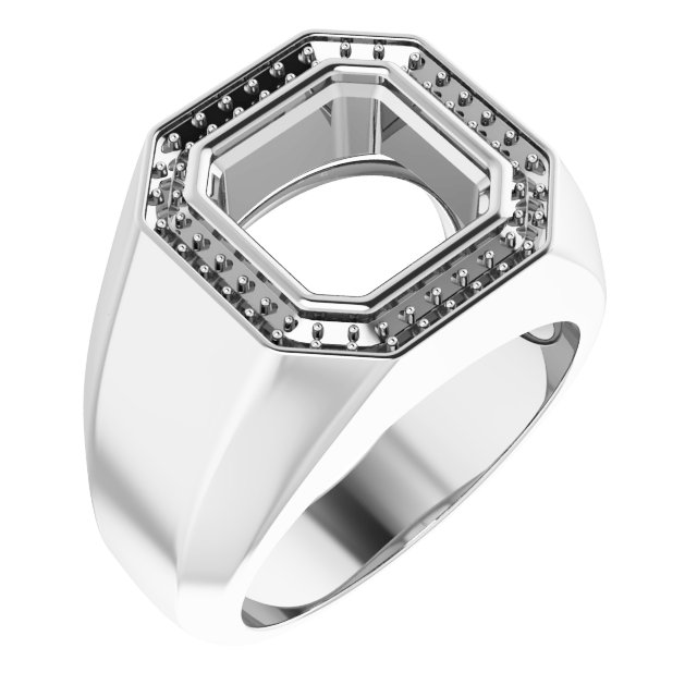 Bezel-Set Halo-Style Ring