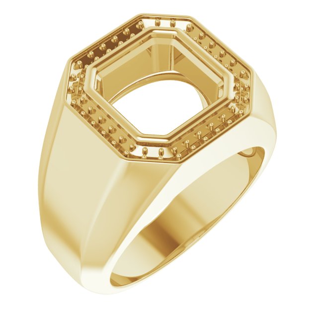 Bezel-Set Halo-Style Ring
