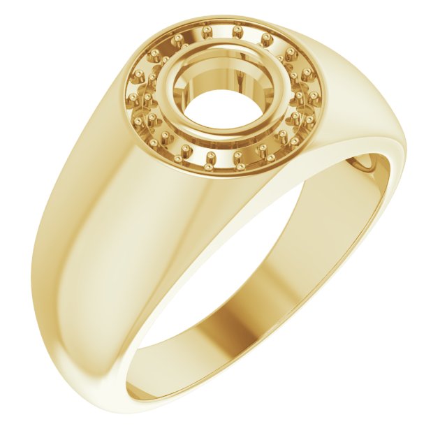 Bezel-Set Halo-Style Ring