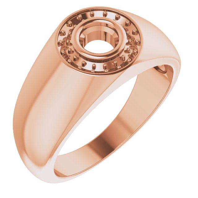 Bezel-Set Halo-Style Ring