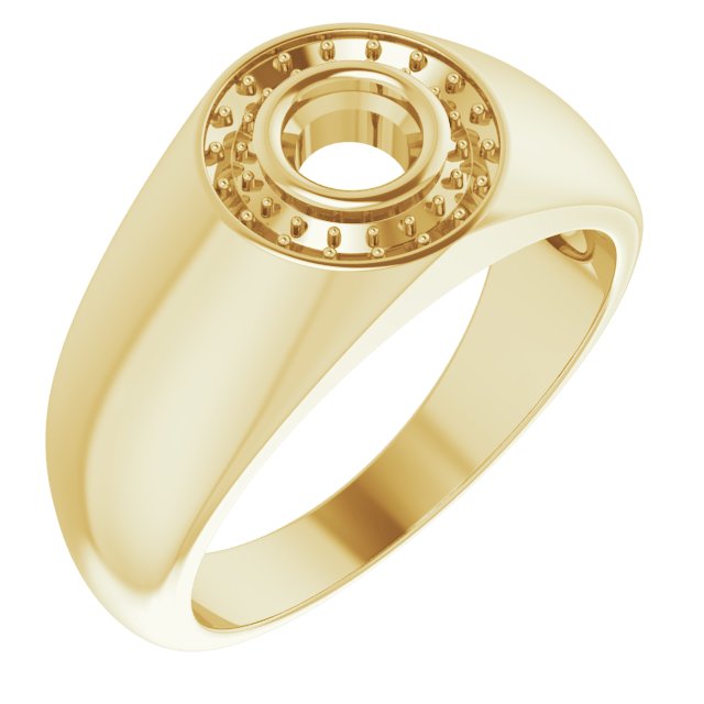 Bezel-Set Halo-Style Ring