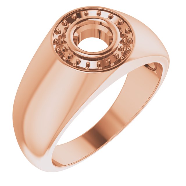 Bezel-Set Halo-Style Ring