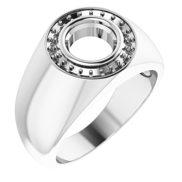 Bezel-Set Halo-Style Ring